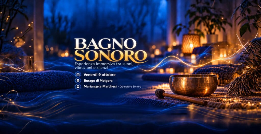 Bagno Sonoro a Burago: un nuovo appuntamento tra suoni, vibrazioni e silenzi